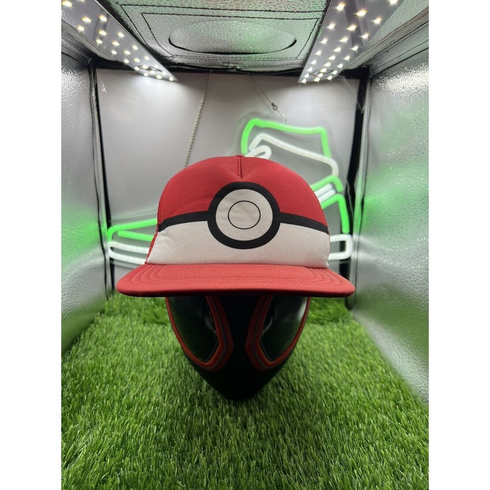 Pokemon Poke Ball Red Trucker Cap‎ Hat Snapback OSFM Foam Adjustable
